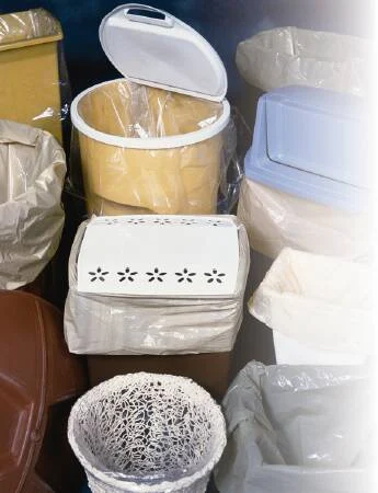 LK Plastics Trash Bag, Clear, 16 gal.