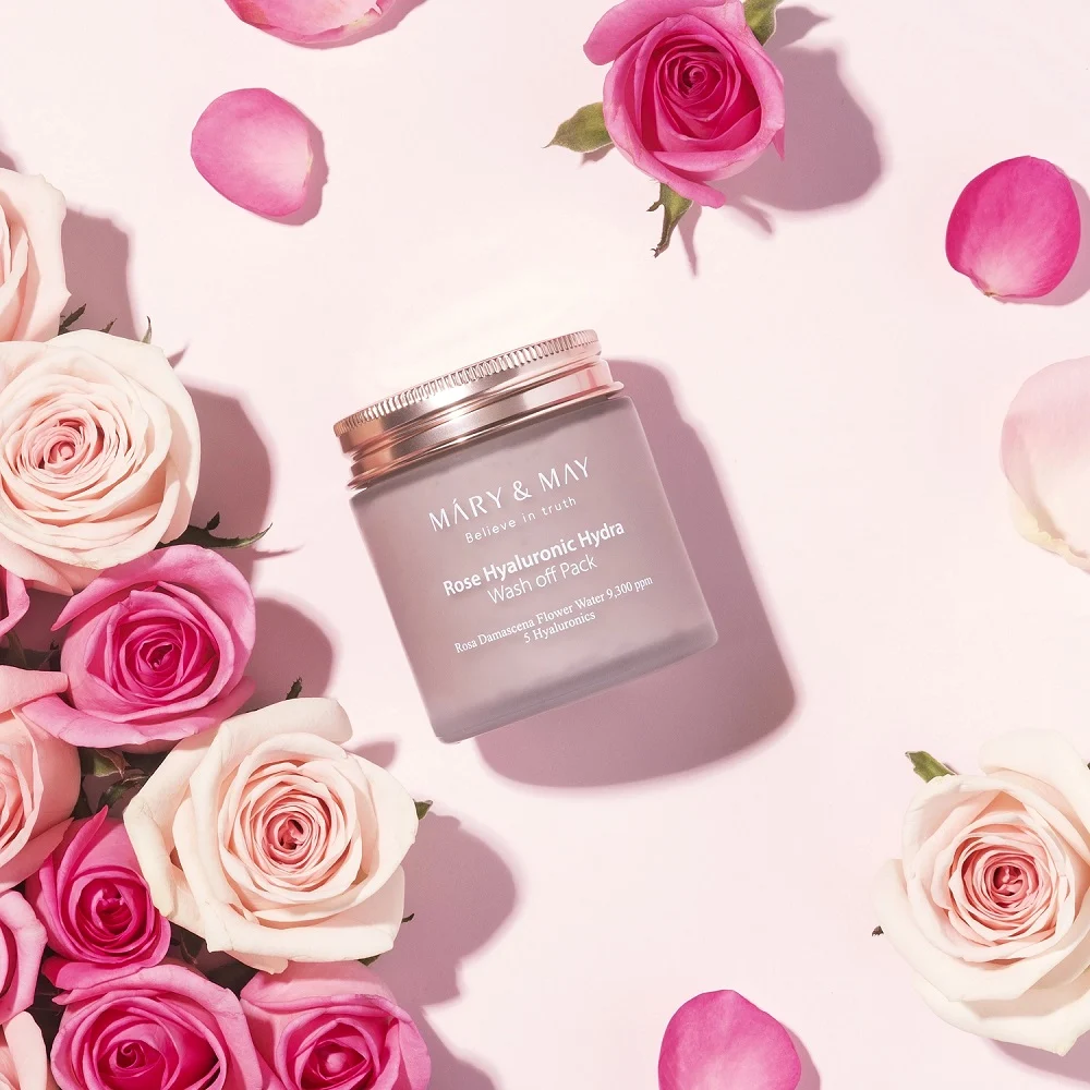 Máry & May Rose Hyaluronic Hydra Wash Off Pack - Creamy Clay Mask