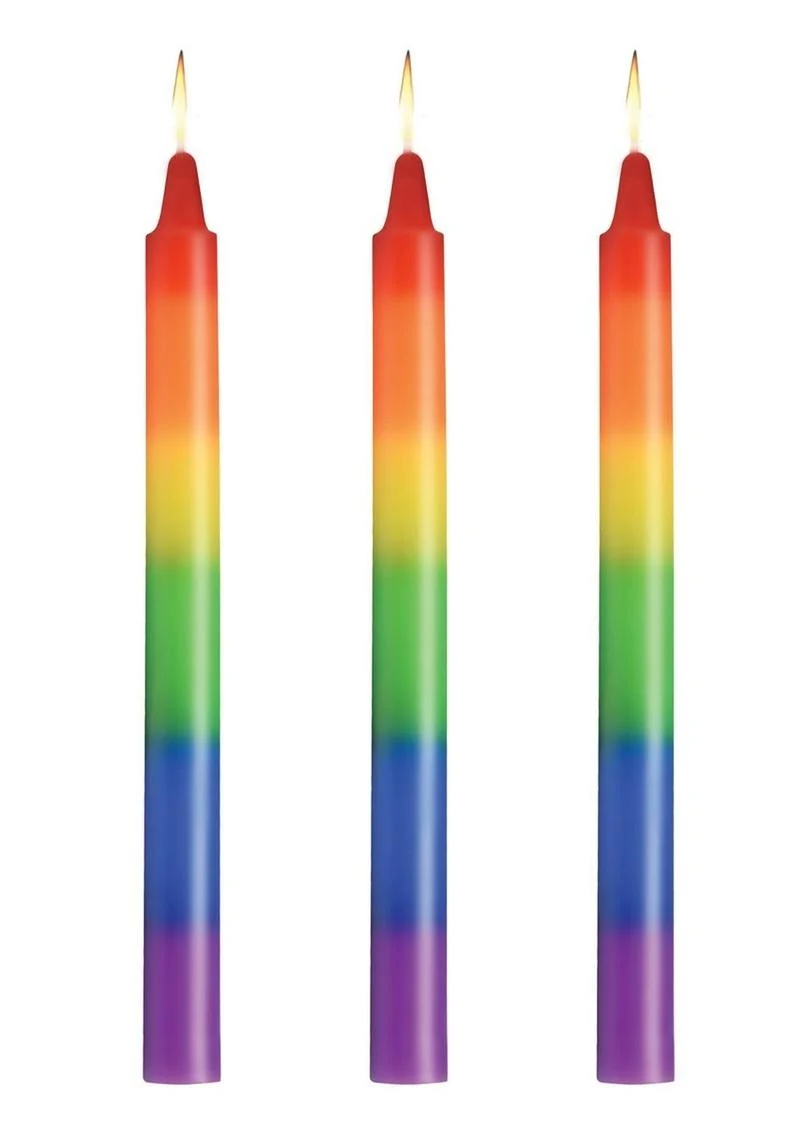 Master Series Pride Candles Rainbow Drip Candle