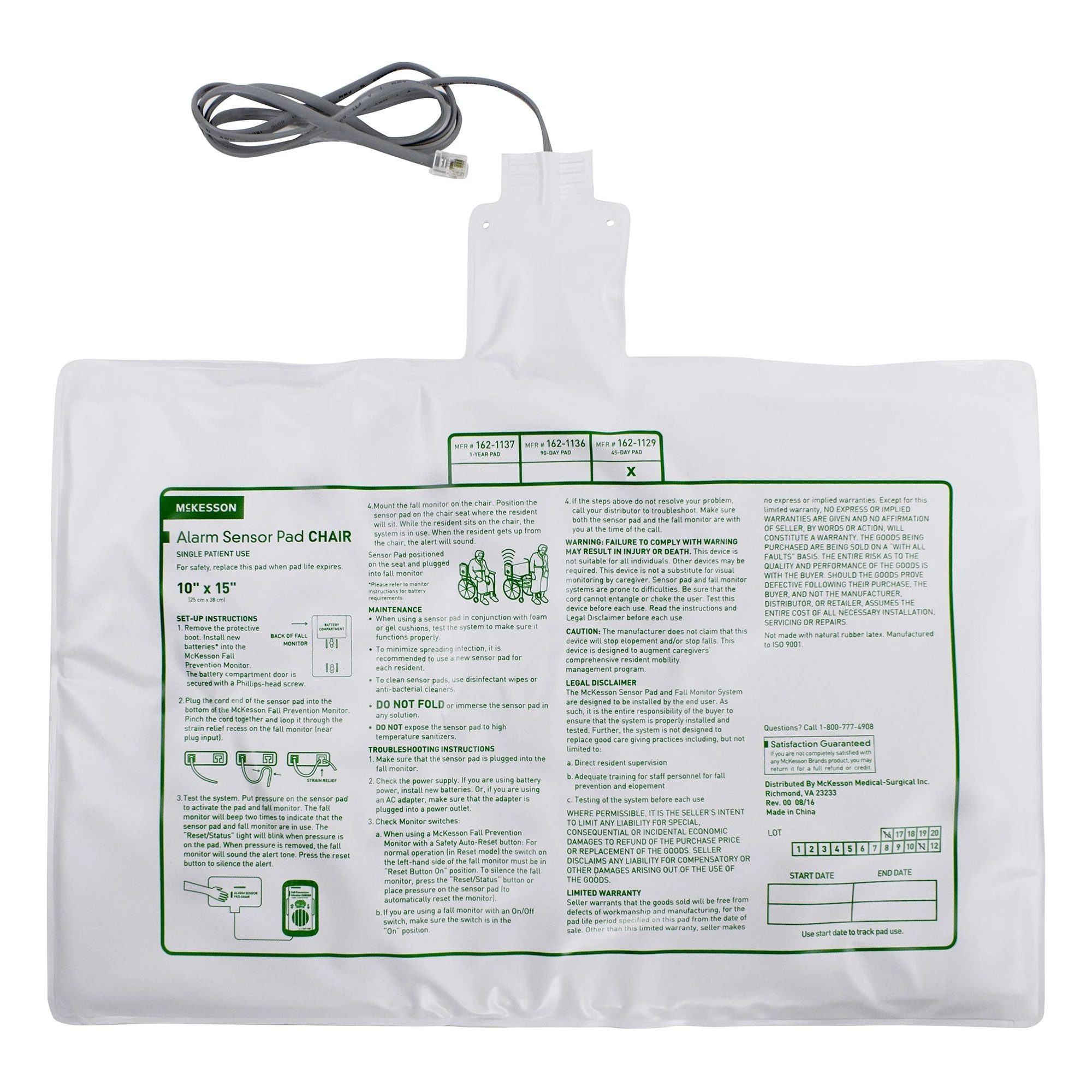 McKesson Chair Alarm Sensor Pad