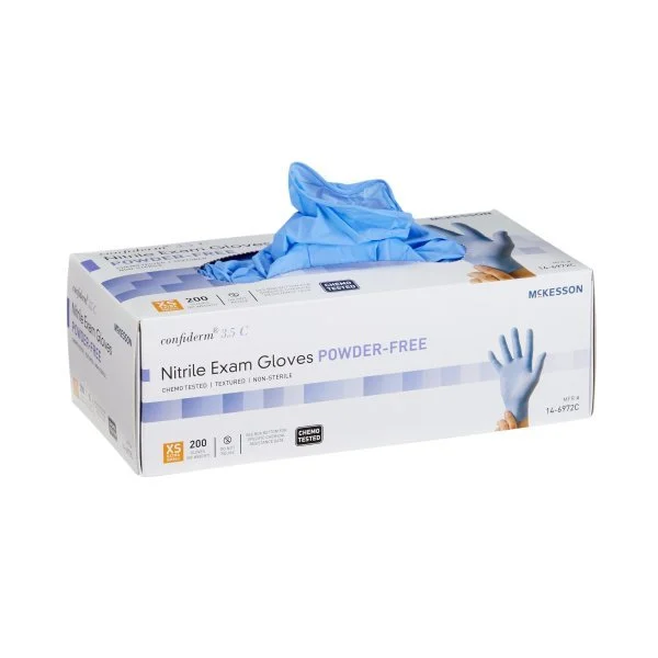 McKesson Confiderm 3.5C Nitrile Exam Glove, Blue