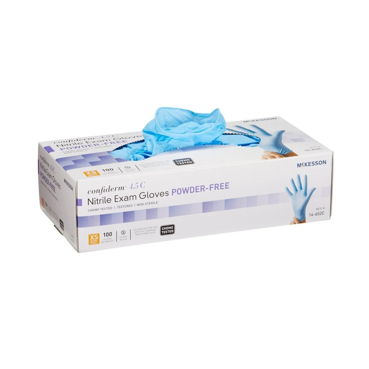 McKesson Confiderm 4.5C Nitrile Exam Glove, Blue