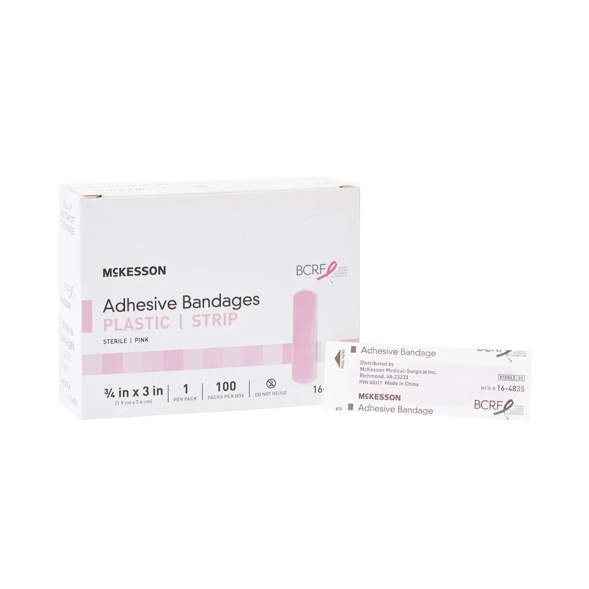 Mckesson Pink Adhesive Strips