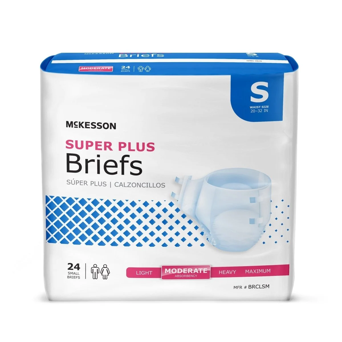 McKesson Super Plus Moderate Absorbency Incontinence Briefs