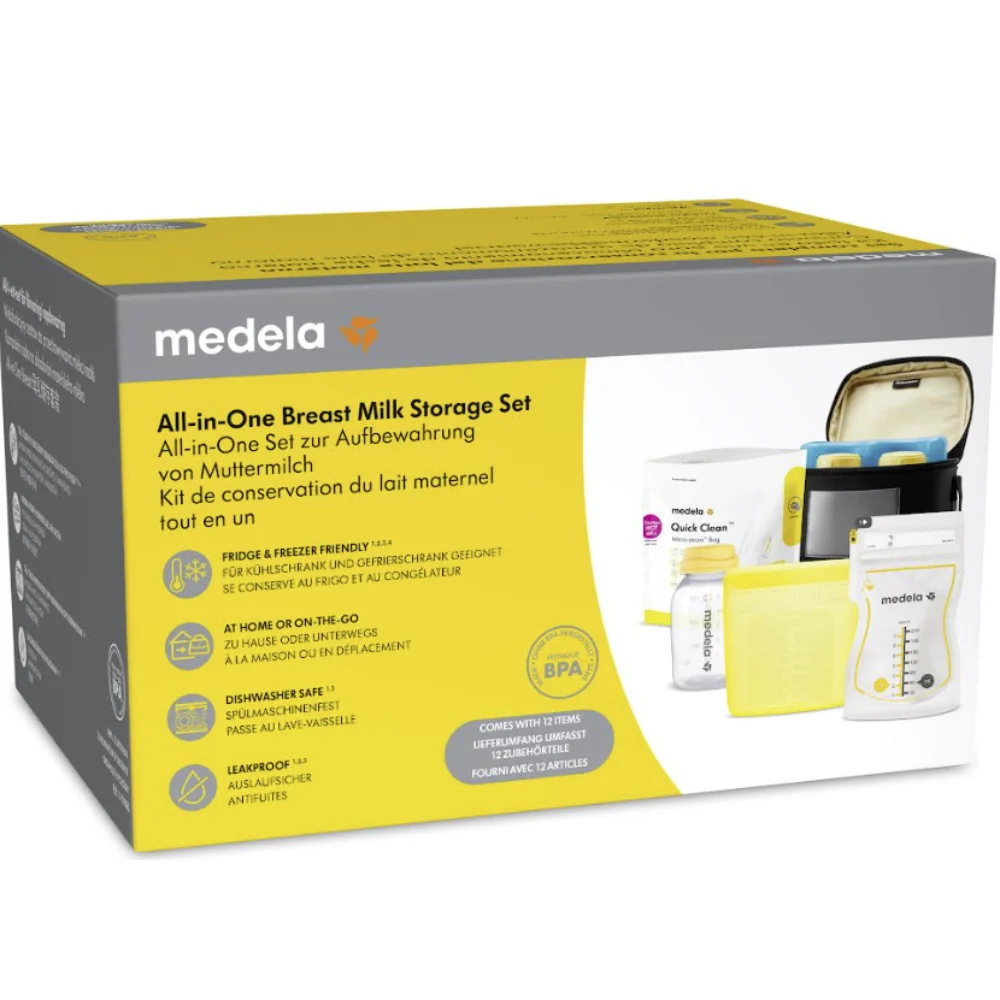 Medela All-In Breast Milk Storage Set for Safely Transporting