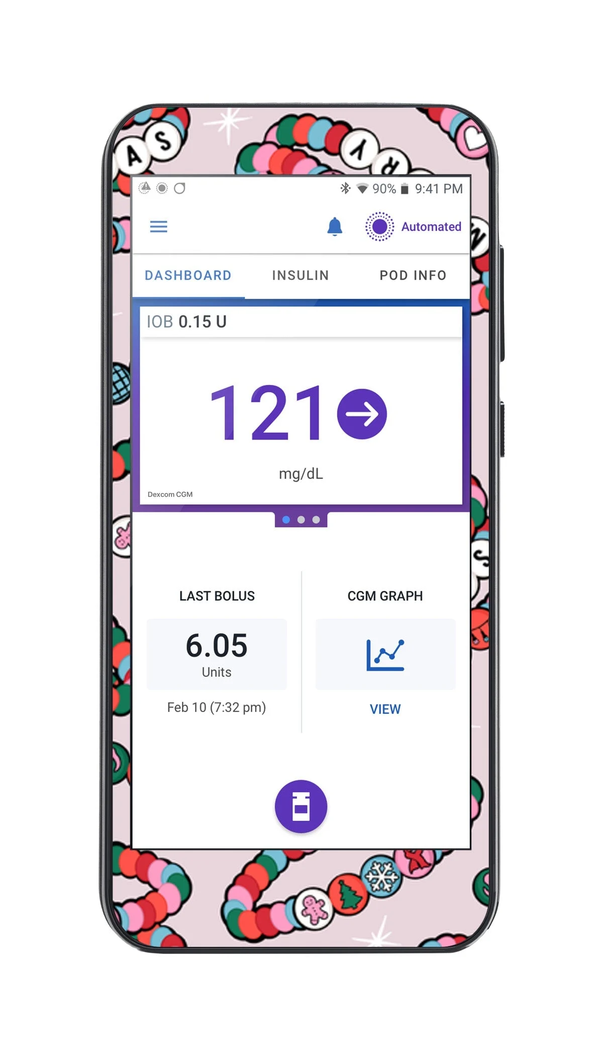 Merry Swiftmas Sticker for Omnipod 5 Controller – Pump Peelz