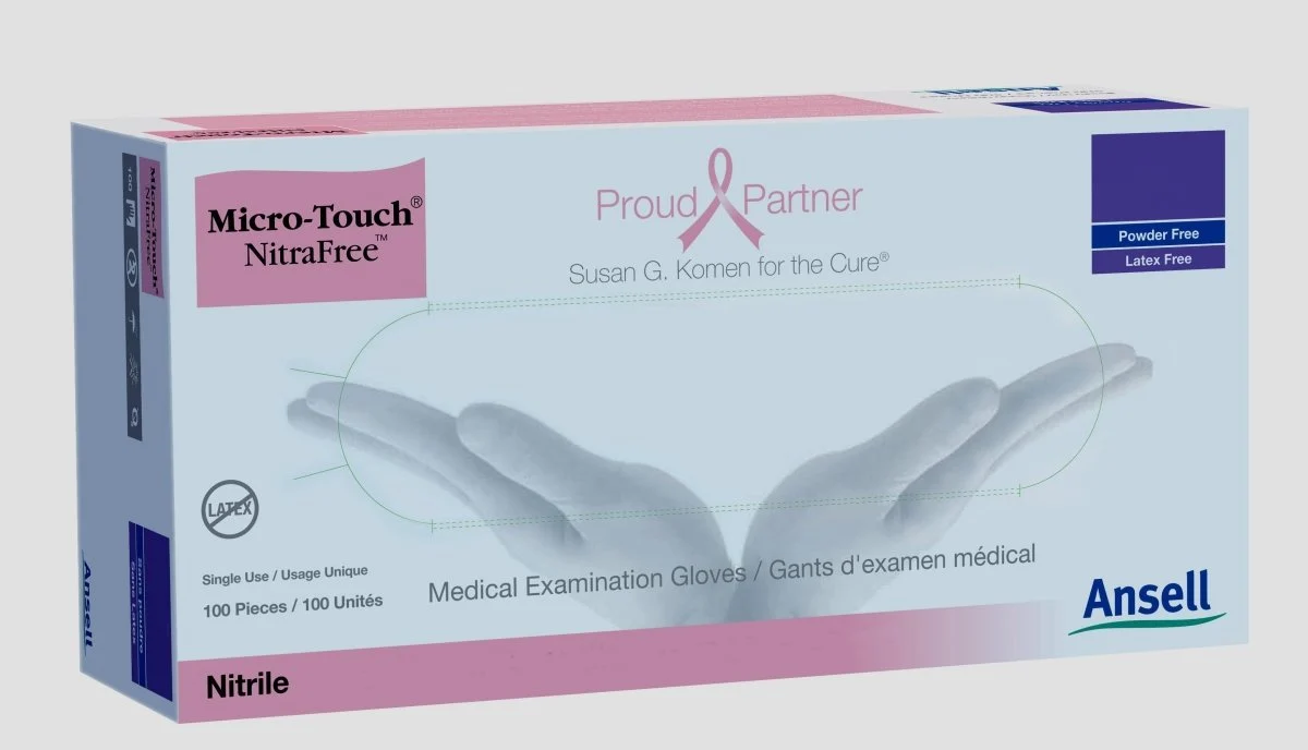 Micro-Touch NitraFree Nitrile Exam Glove, Pink