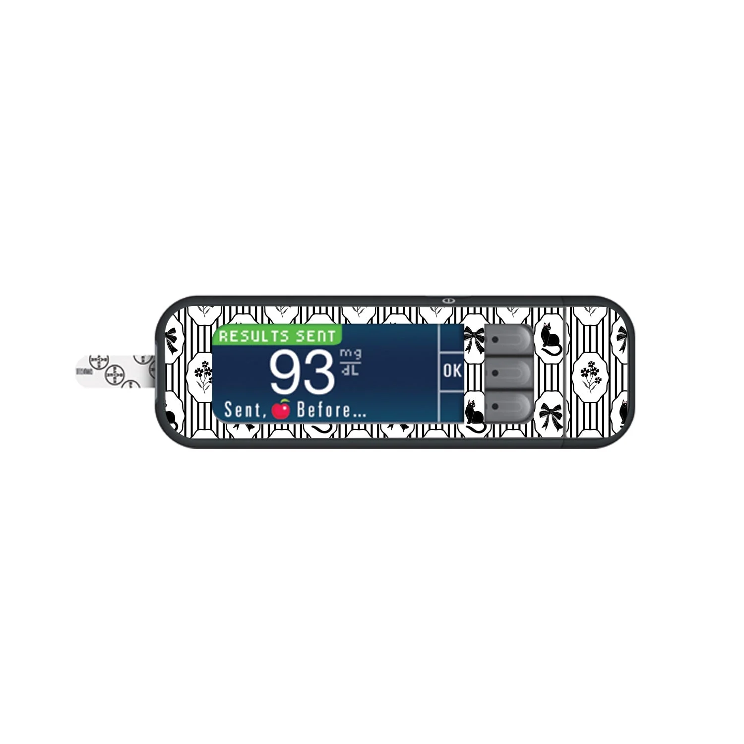 Midnight Cat Bayer Contour Next Glucometer Sticker - Pump Peelz
