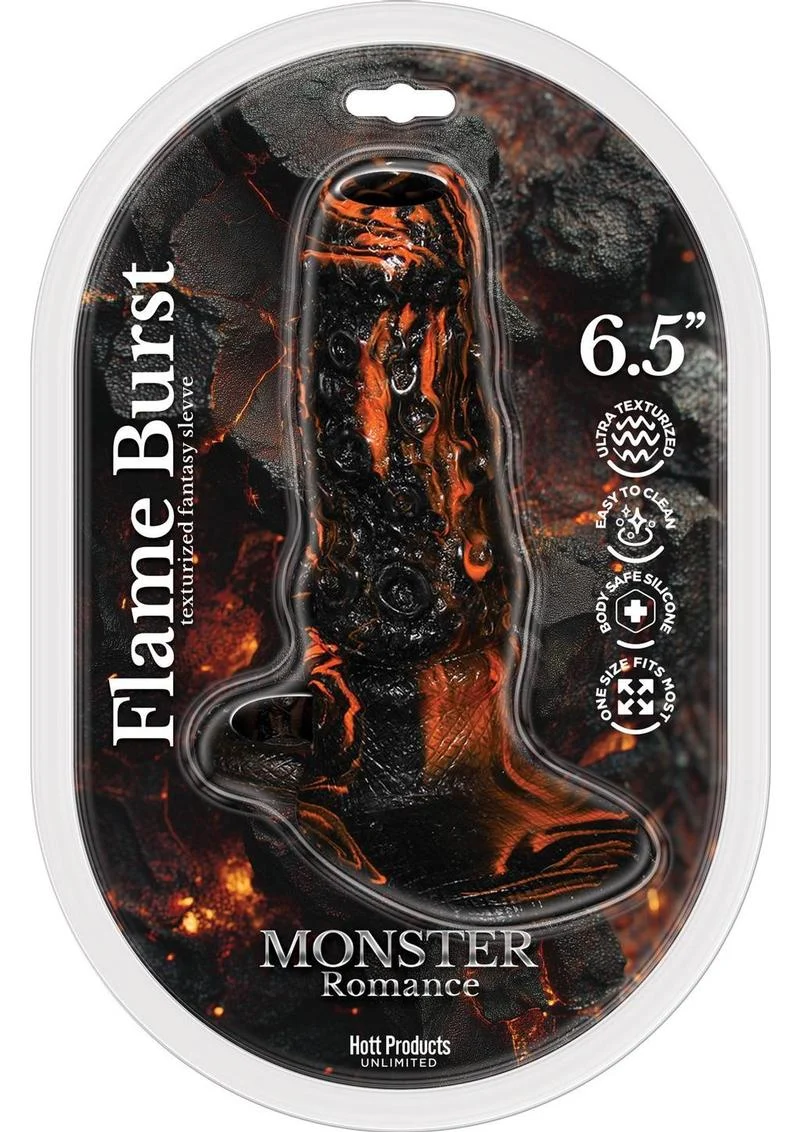Monster Romance Flame Burst Silicone Penis Sleeve