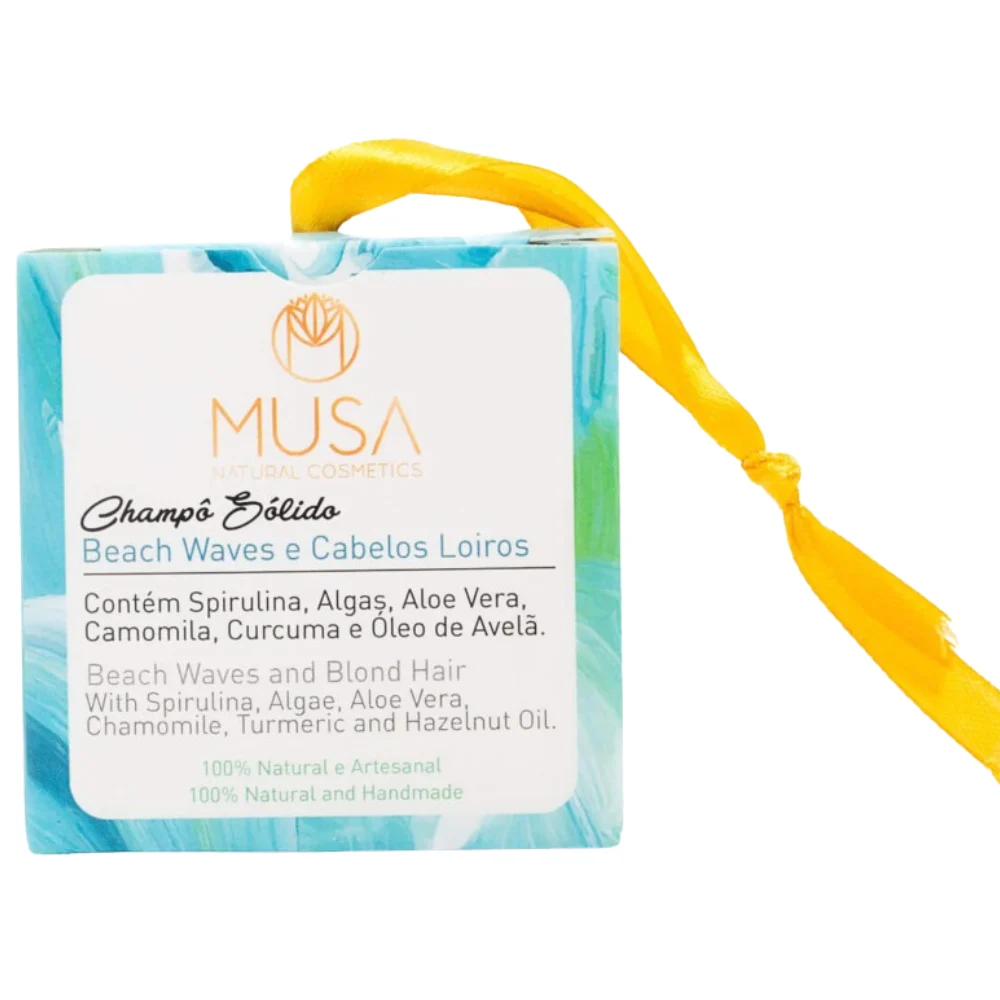 Musa Natural Cosmetics Beach Waves and Blond Hair Creamy Solid Shampoo