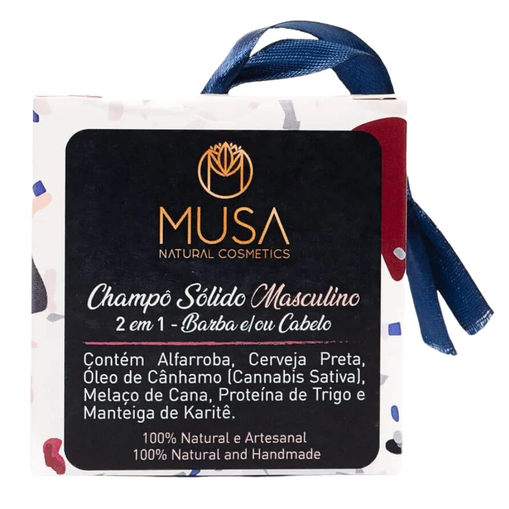 Musa Natural Cosmetics Men Beard and Hair Solid Shampoo