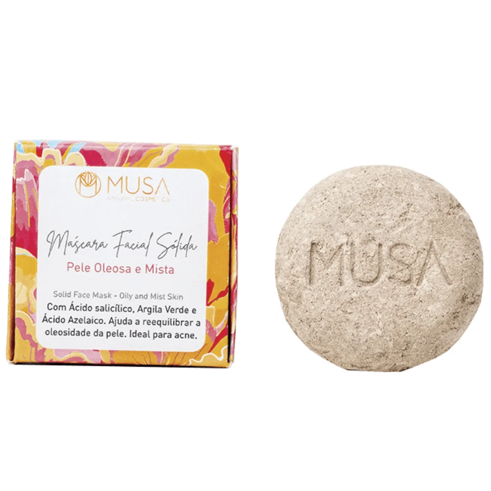 Musa Natural Cosmetics Purifying Solid Face Mask for Combination to Oily Skin
