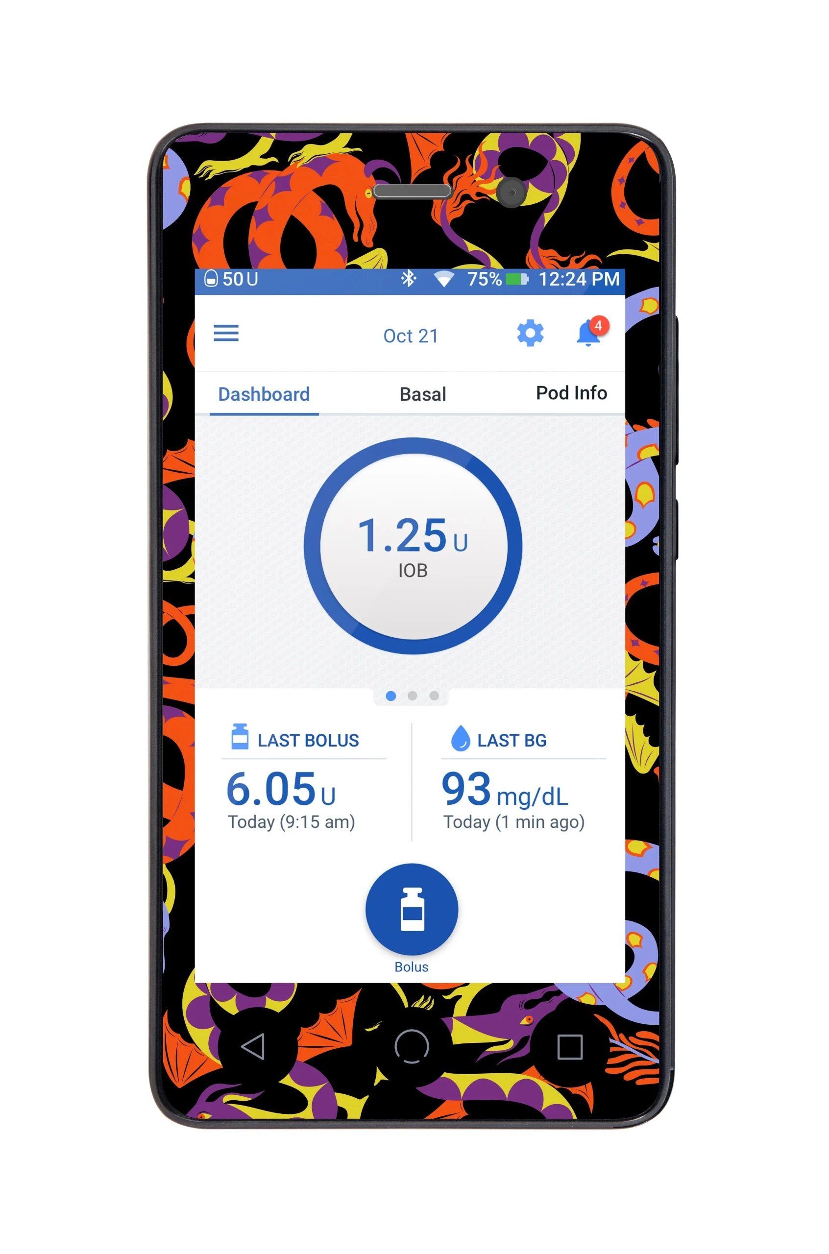 Mystic Dragons Sticker for Omnipod DASH PDM – Pump Peelz