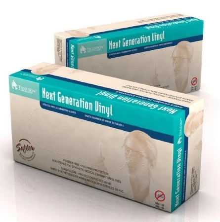 Next Generation Vinyl Stretch Vinyl Standard Cuff Length Exam Glove, Ivory
