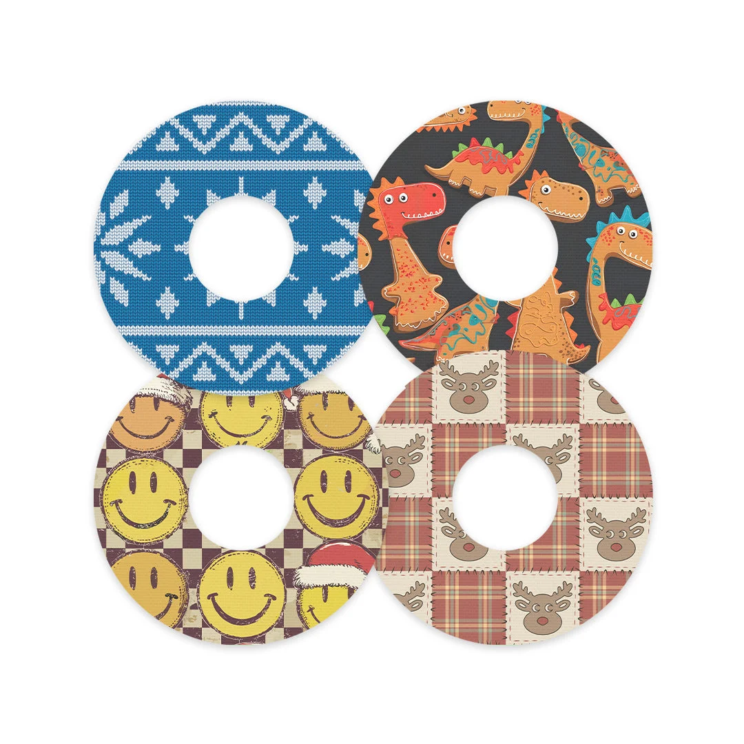 North Pole Crew Variety Patch Tape Designed for the FreeStyle Libre 3 Plus & Lingo- Pump Peelz