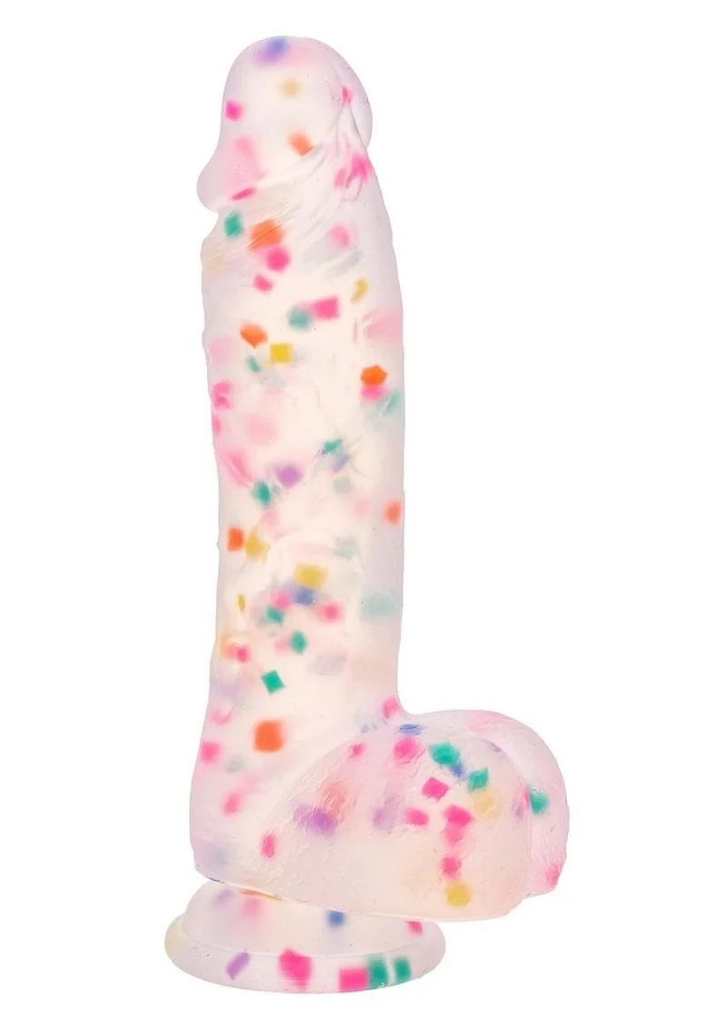 Party Boy Silicone Studs Dong with Suction Cup 6in Insert