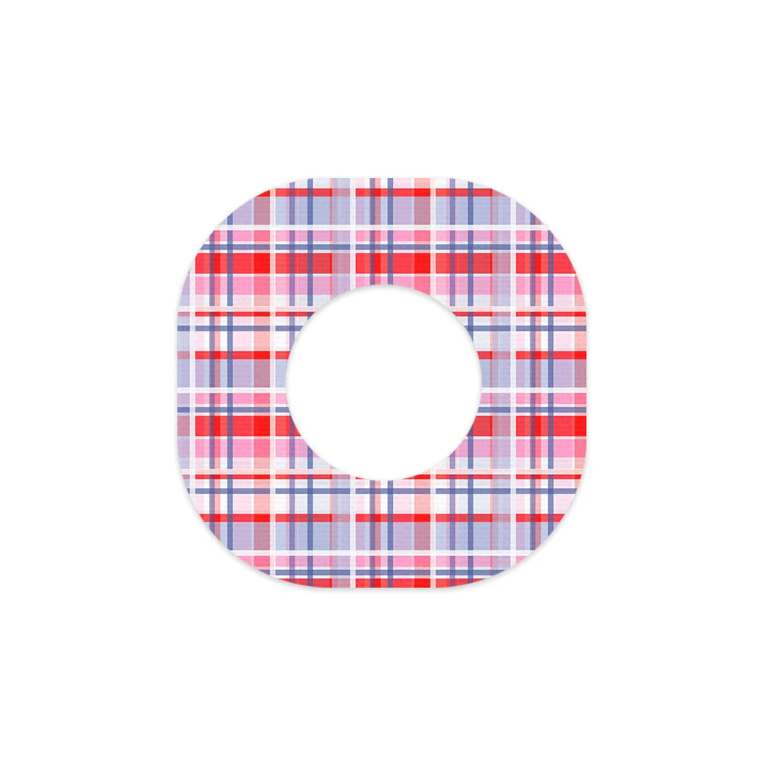Party Plaid Dexcom G7 and Stelo Patch Tape - Pump Peelz