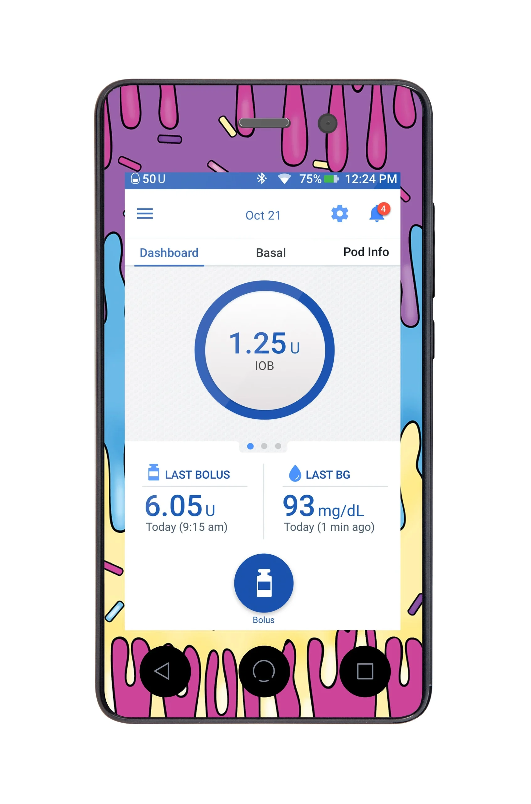 Party Slime Sticker for Omnipod DASH PDM – Pump Peelz