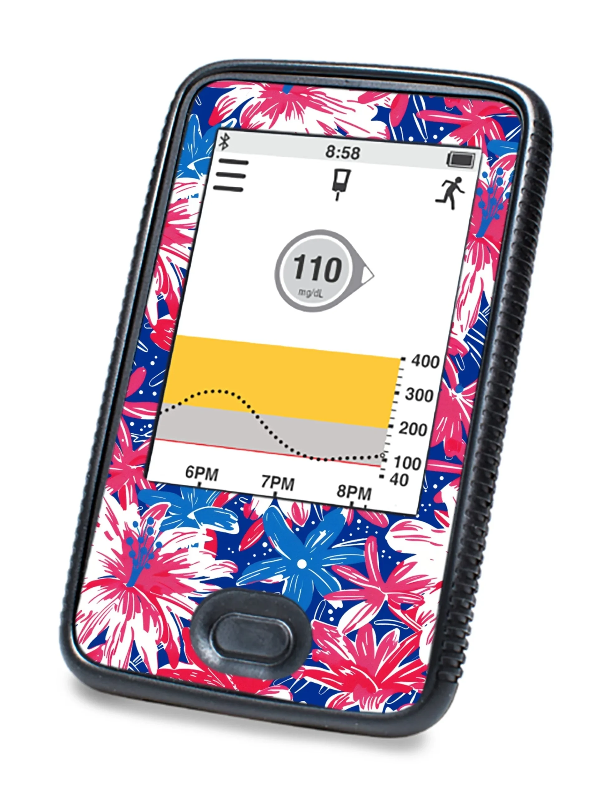Patriotic Flowers DEXCOM G6 Touchscreen Receiver