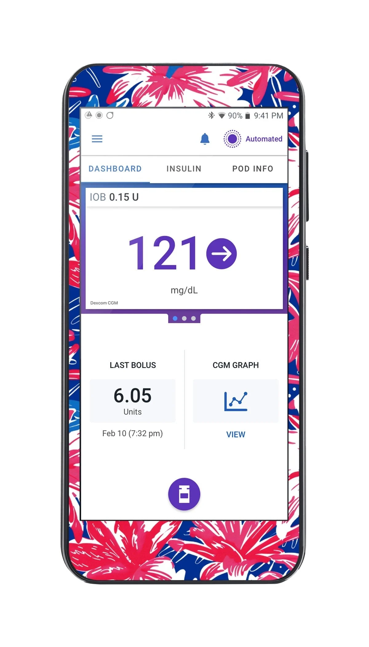 Patriotic Flowers Sticker for Omnipod 5 Controller – Pump Peelz