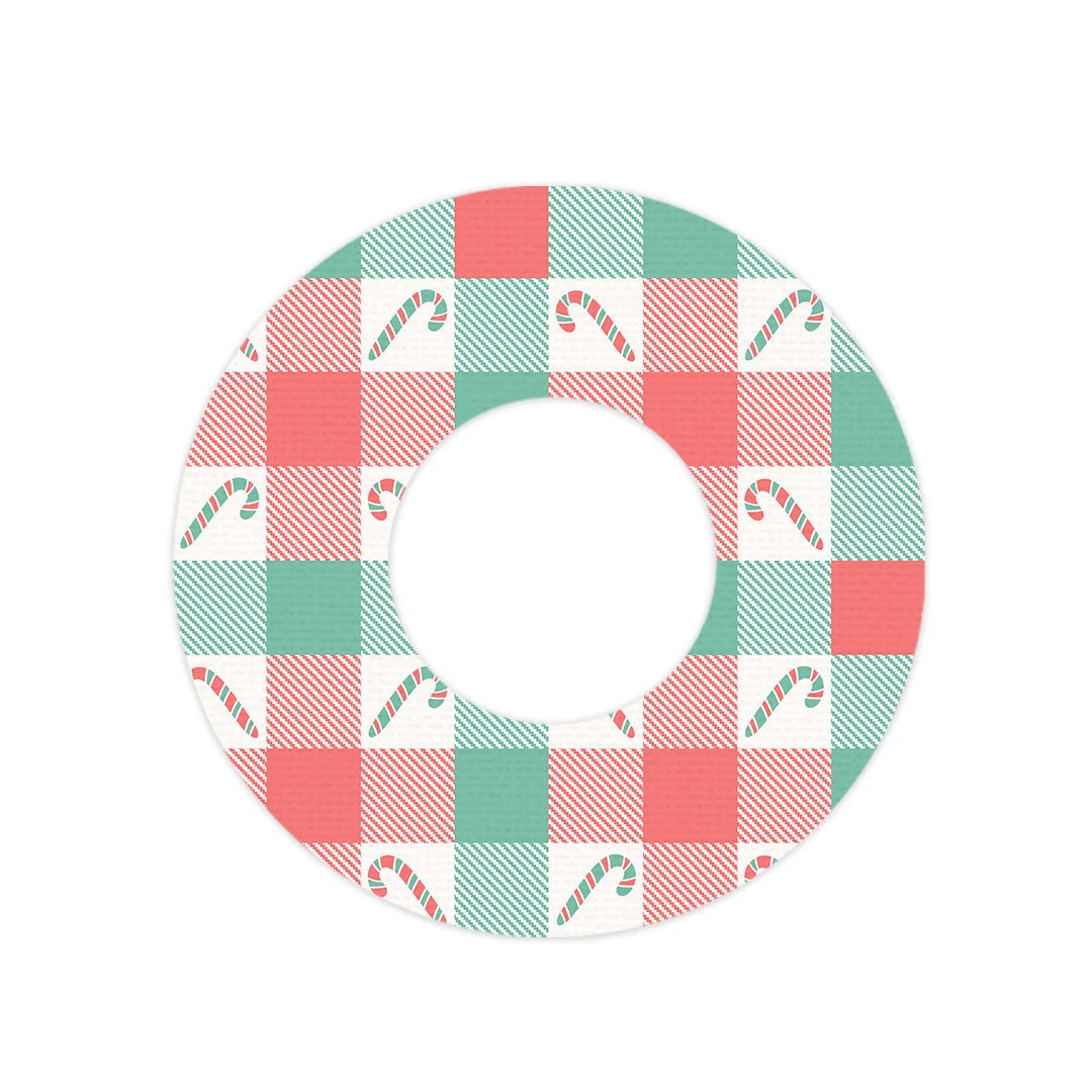 Peppermint Plaid Freestyle Libre 2 Patch Tape - Pump Peelz