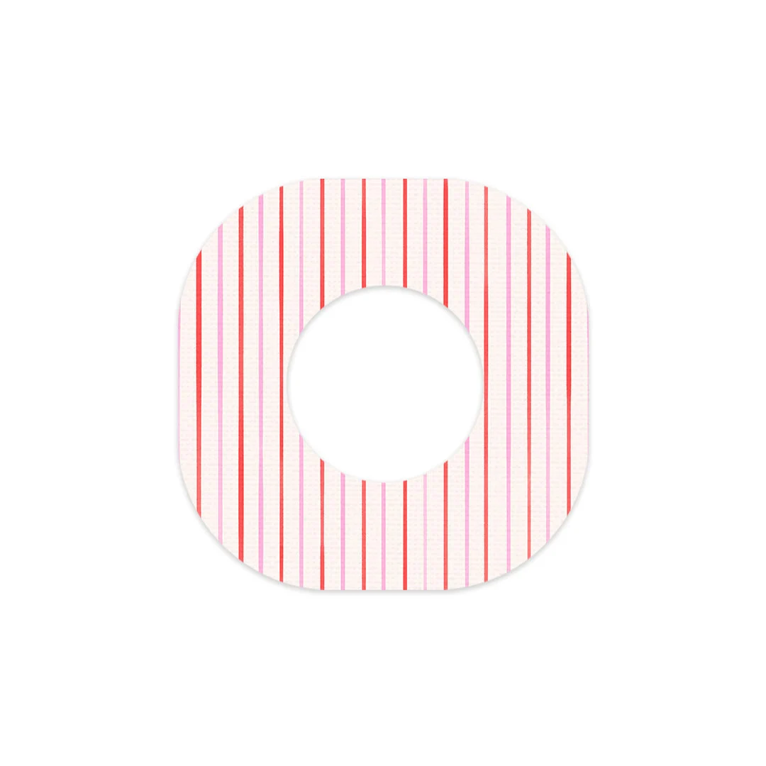 Peppermint Stripes Dexcom G7 and Stelo Patch Tape - Pump Peelz