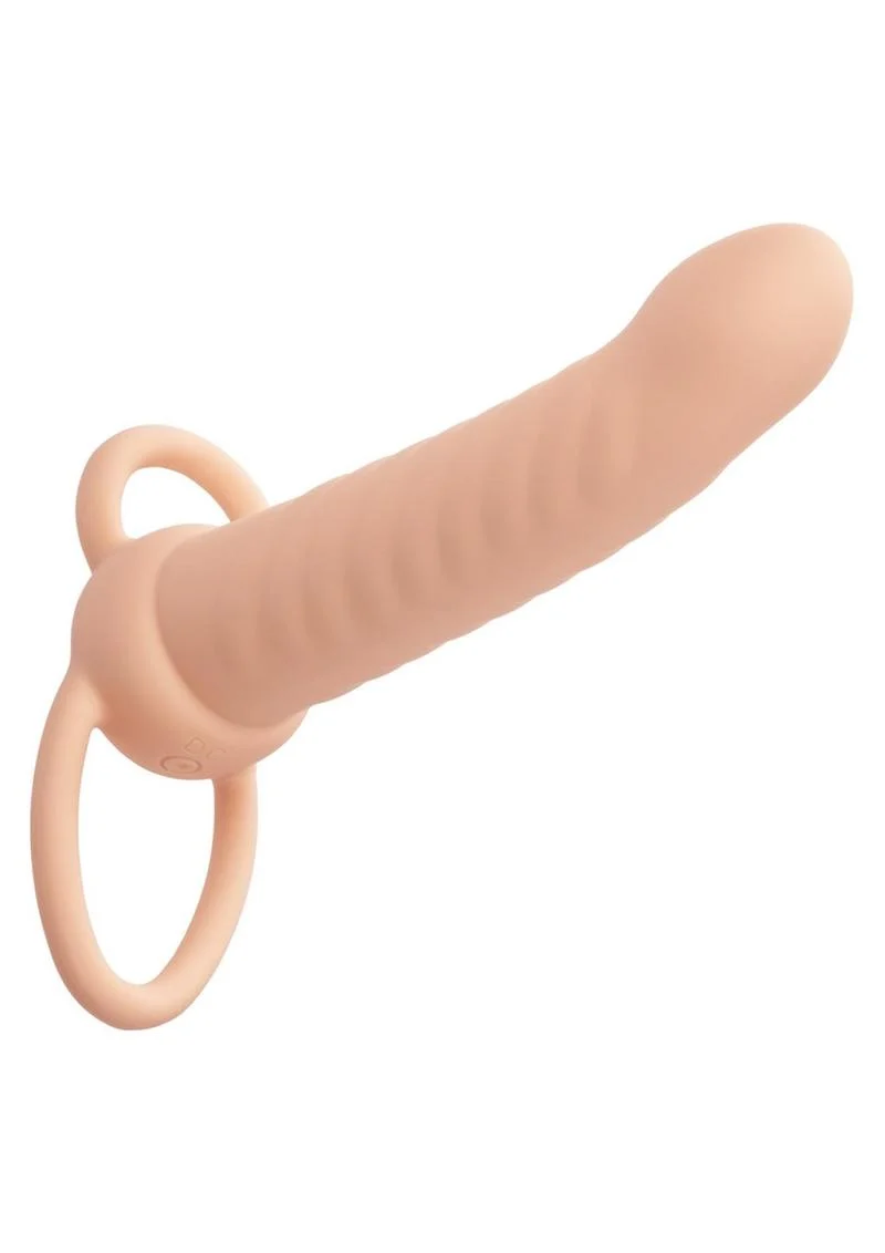 Performance Maxx Rechargeable Silicone Ribbed Dual Penetrator Extender