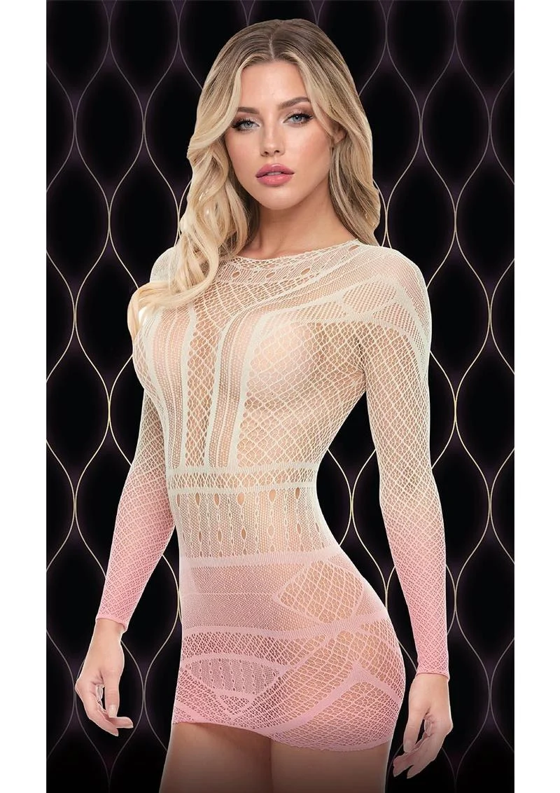 Pink Dusk Log Sleeve Mini Dress