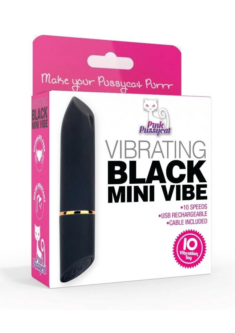 Pink Pussycat Mini Vibe Rechargeable Silicone Bullet
