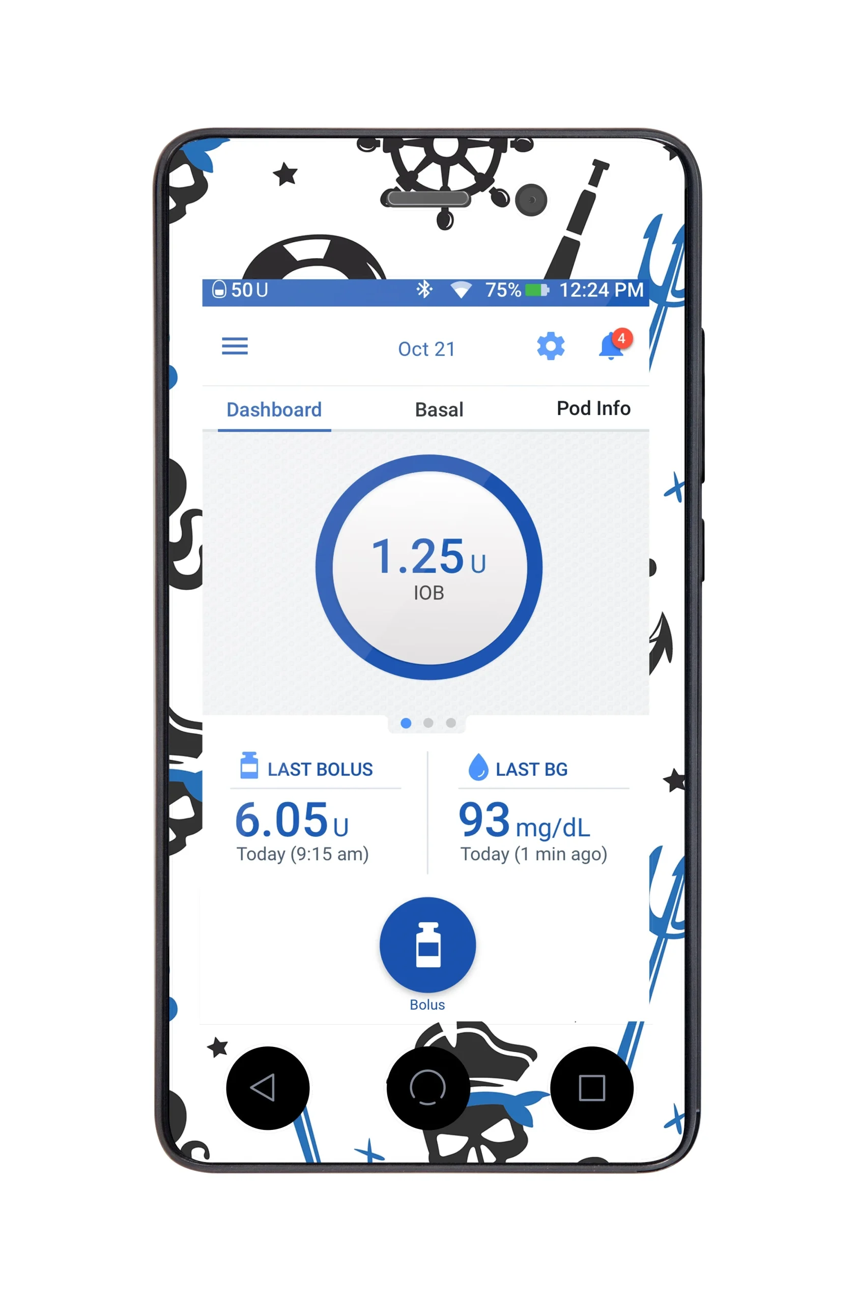 Pirates Sticker for Omnipod DASH PDM – Pump Peelz