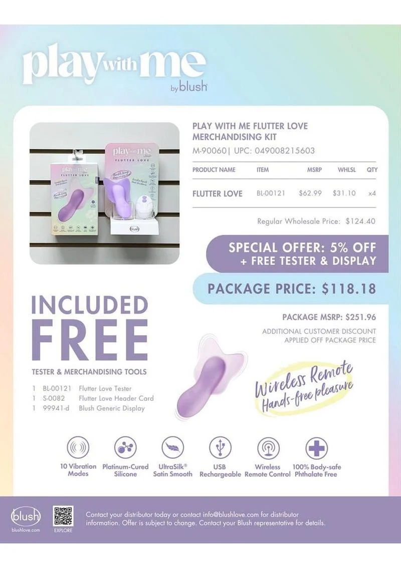 Play with Me Flutter Love Merchandising Kit