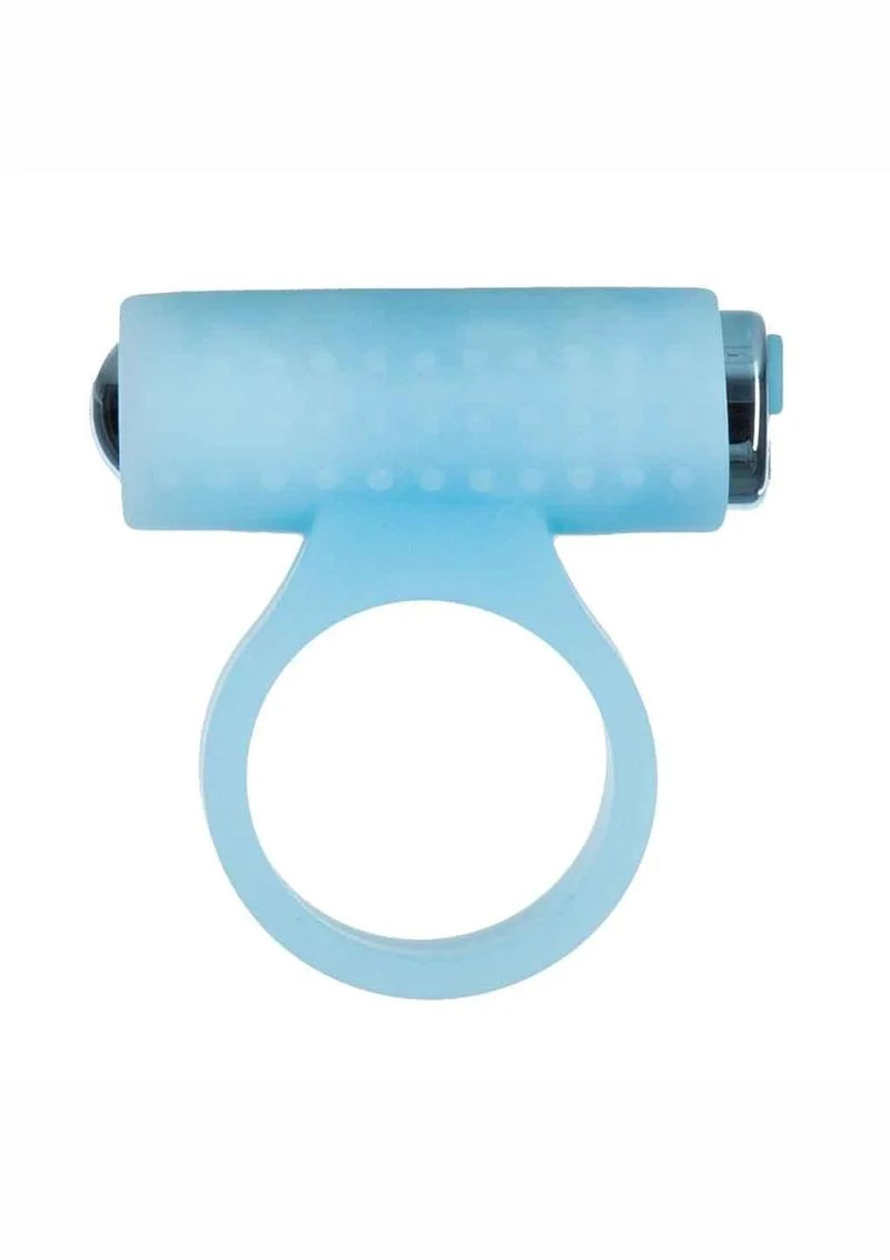 Powerbullet Cosmic Ring Rechargeable Silicone Vibrating Cock Ring - Glow In