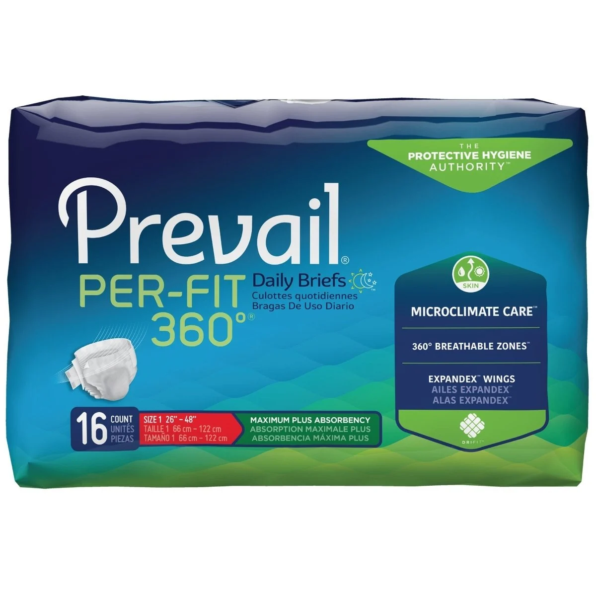 Prevail Per-Fit 360° Maximum Plus Incontinence Briefs