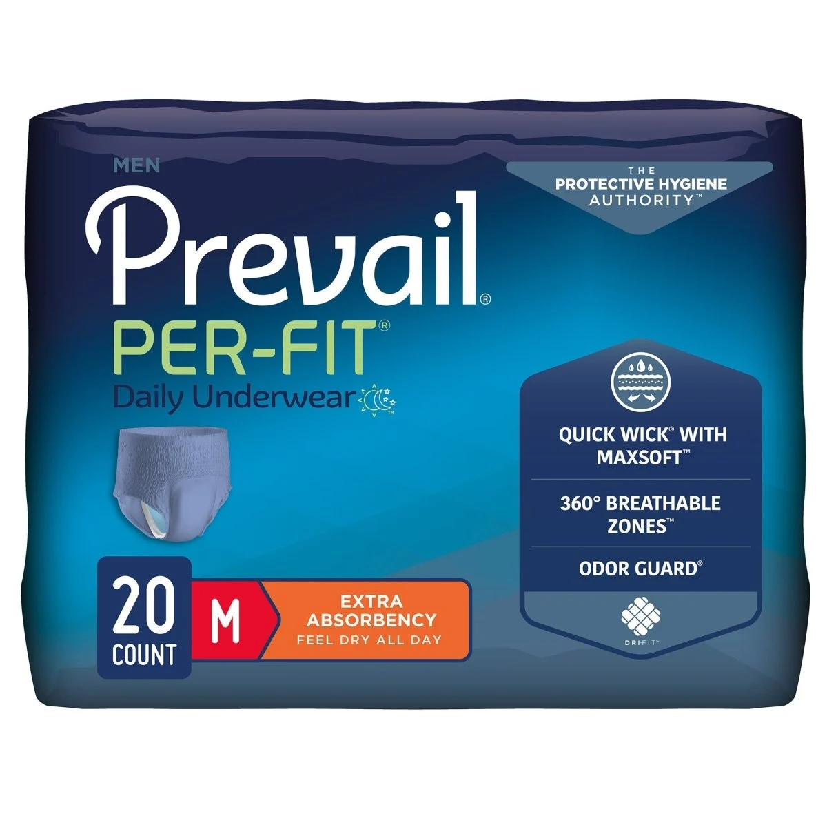 Prevail Per-Fit Mens Adult Daily Underwear