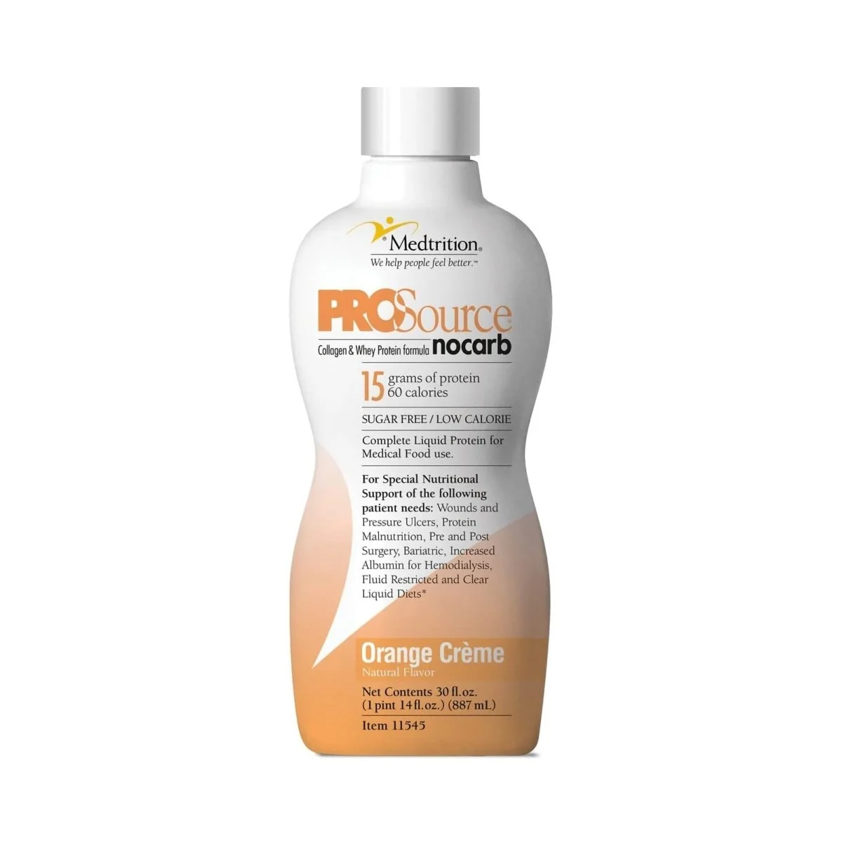 ProSource NoCarb Orange Crème Protein Supplement, 32 oz. Bottle