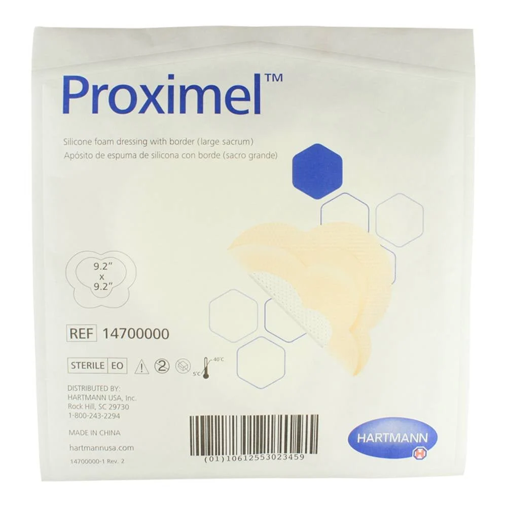 Proximel Silicone Bordered Dressing, Adhesive Foam with Border, 9-1/5 X 9-1/5 inch
