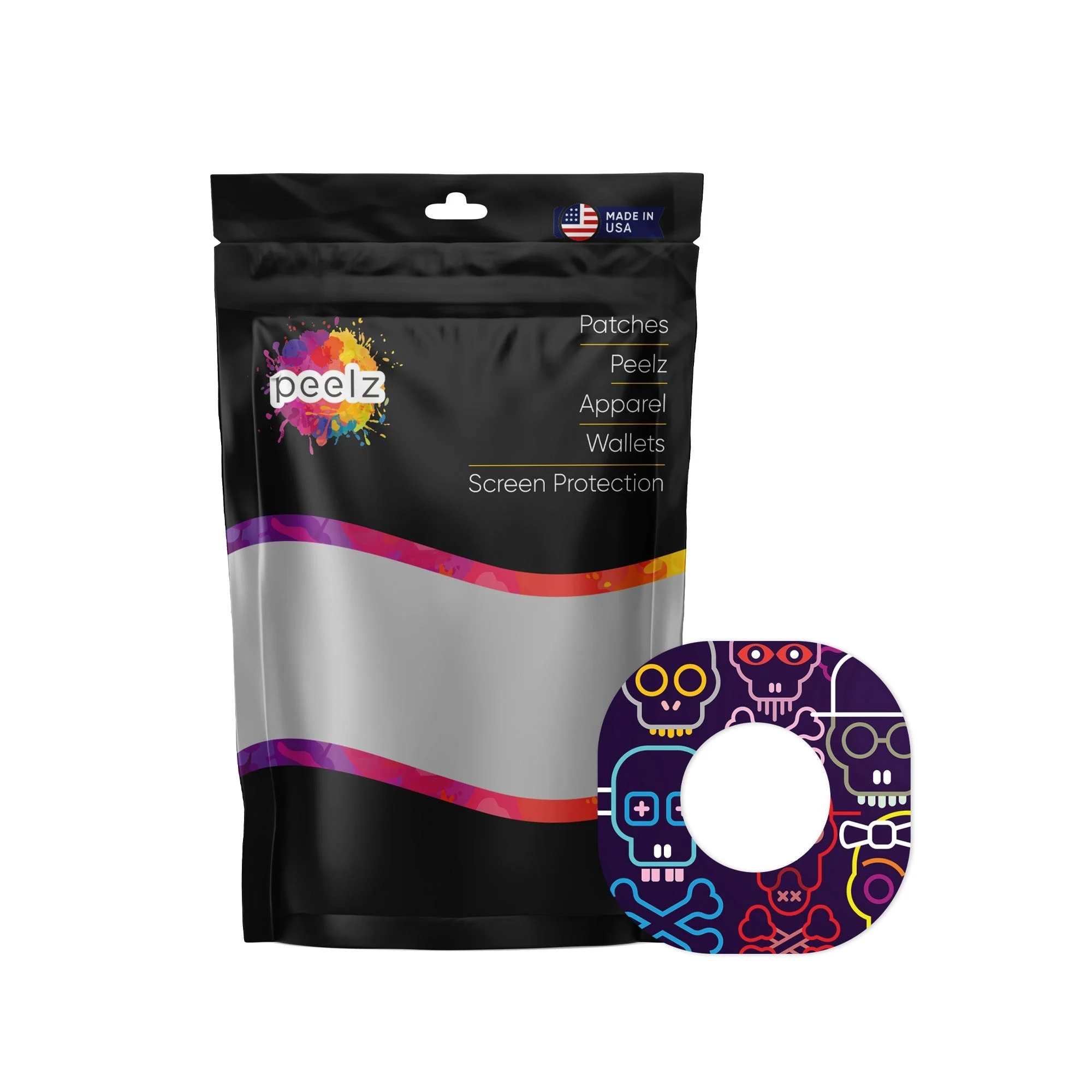 Psycho Skulls Dexcom G7 and Stelo Patch Tape - Pump Peelz
