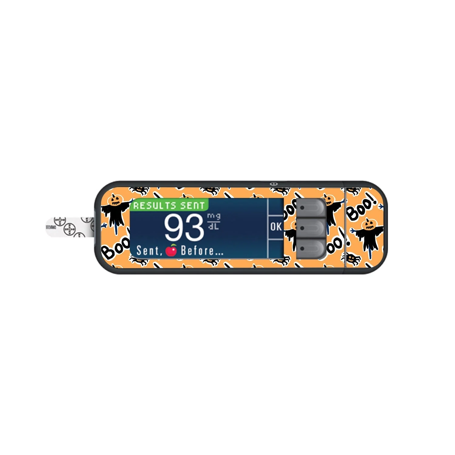 Pumpkin Boo Bayer Contour Next Glucometer Sticker - Pump Peelz