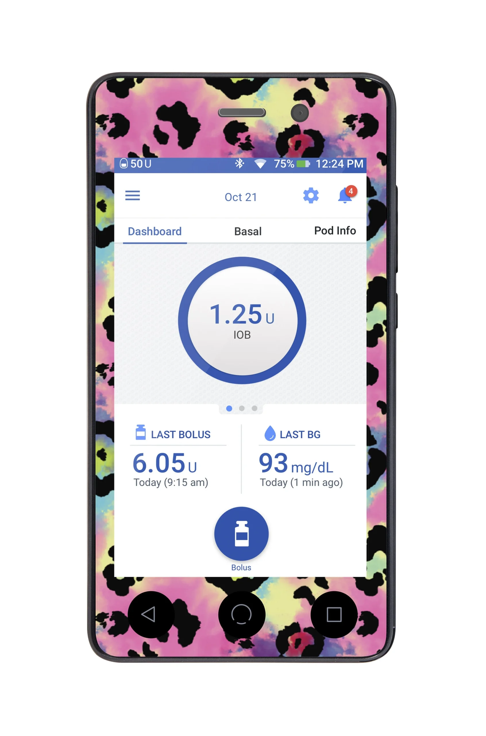 Rainbow Leopard Sticker for Omnipod DASH PDM – Pump Peelz