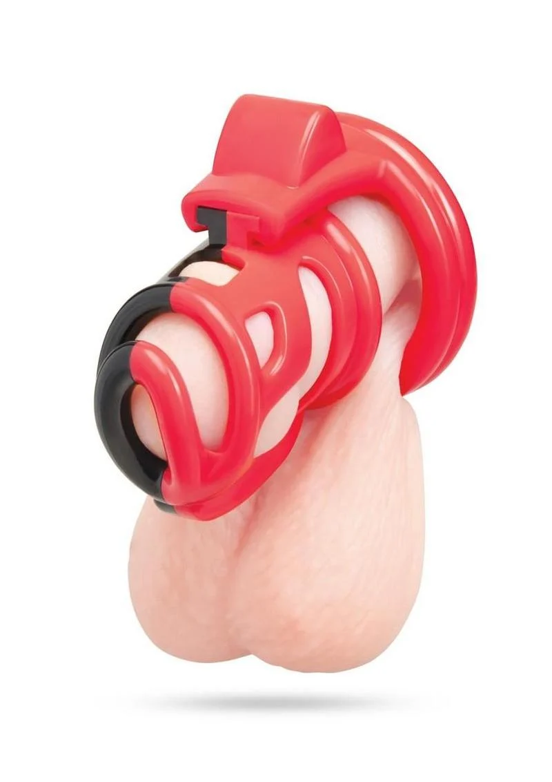 Red Zone Cock Shackle Chastity Cage