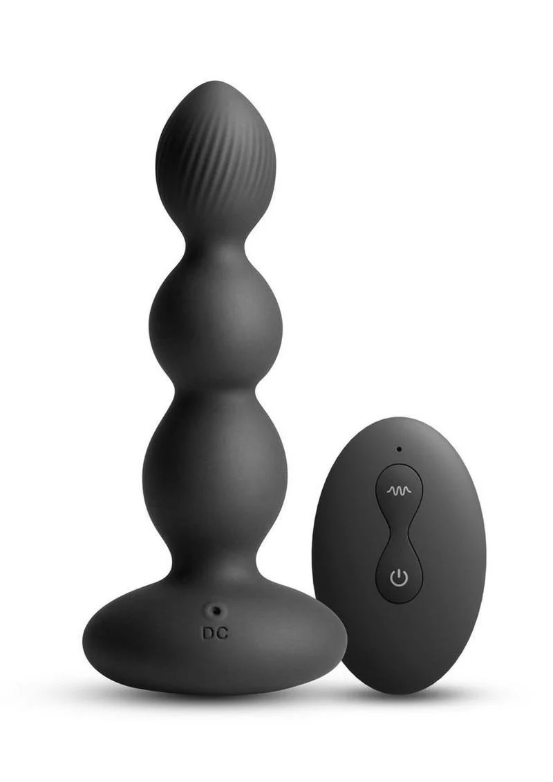 Renegade Valor Rechargeable Silicone Vibrating Anal Beaded Plug with Remote
