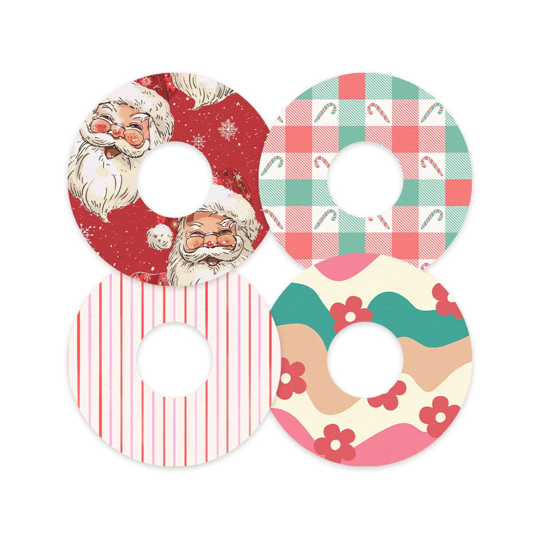 Retro Merry Variety Patch Tape Designed for the FreeStyle Libre 3 Plus & Lingo- Pump Peelz