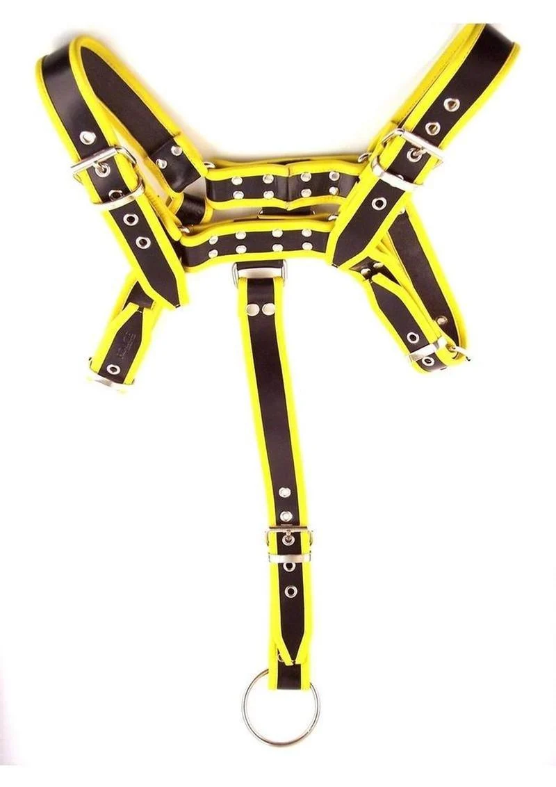 Rouge Leather Body Harness with Detachable Strap
