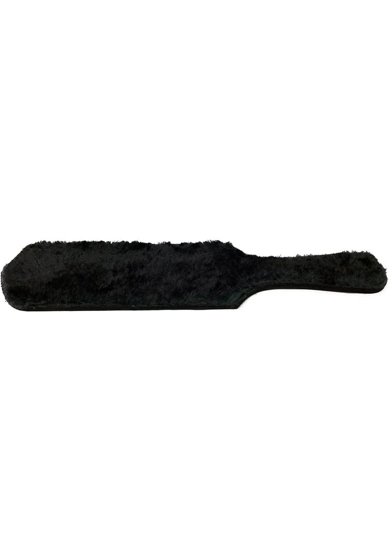 Rouge Leather Paddle with Faux Fur