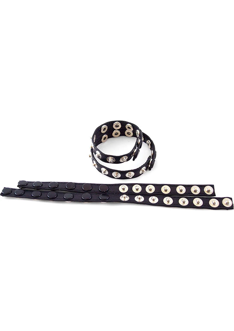 Rouge Multi Snap Leather Double Cock Strap