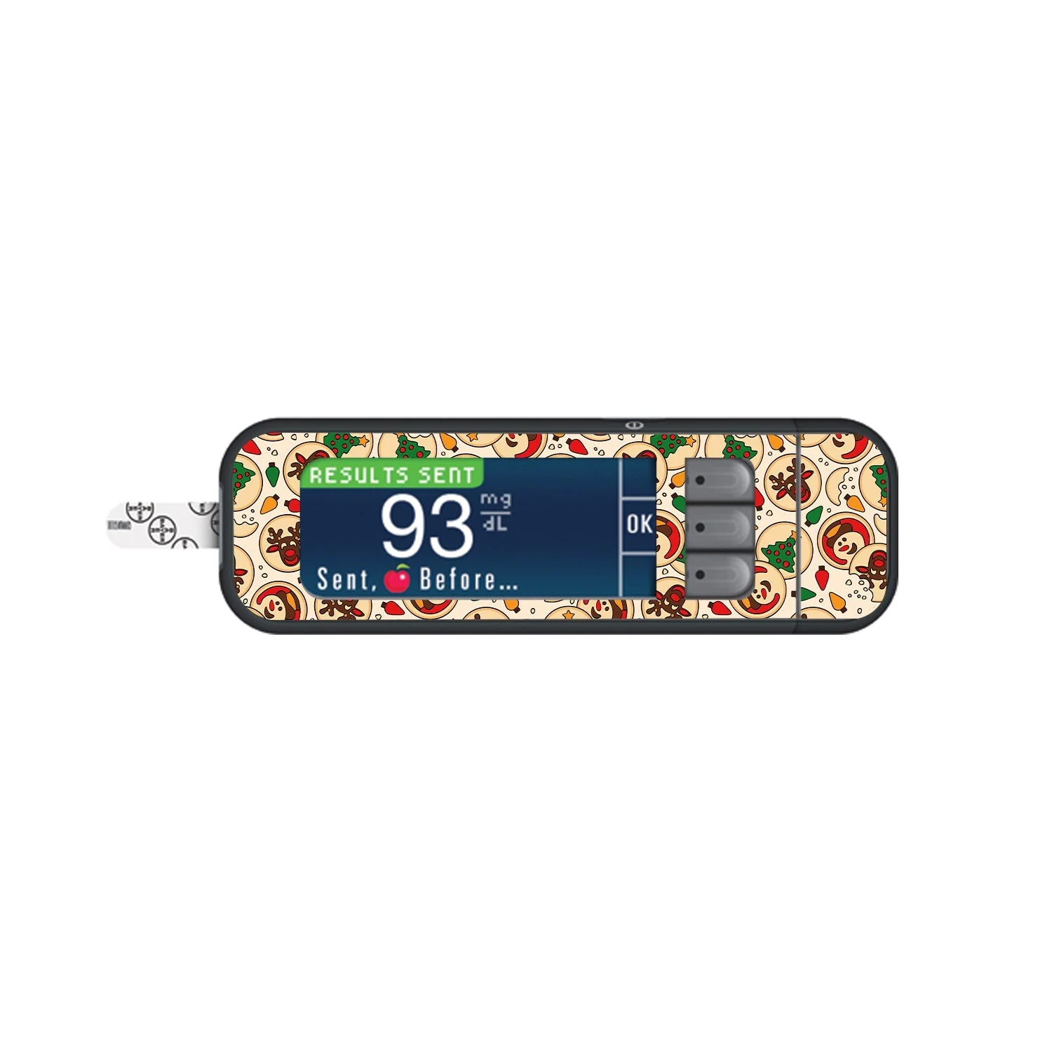 Santa's Cookies Bayer Contour Next Glucometer Sticker - Pump Peelz