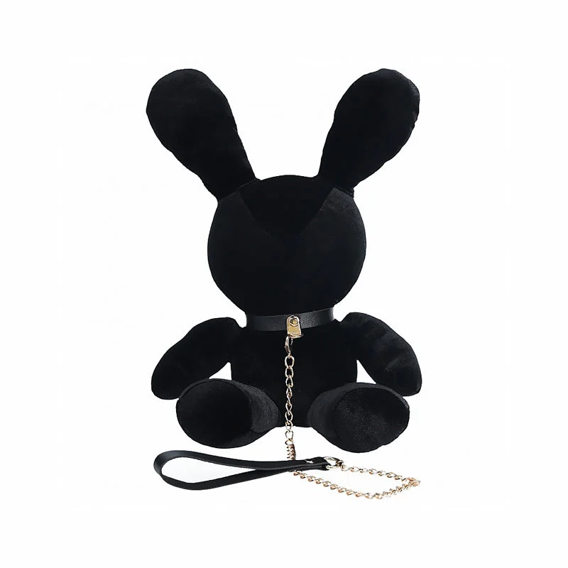 Shots Rabbit Bondage Velvet Stuffy Black