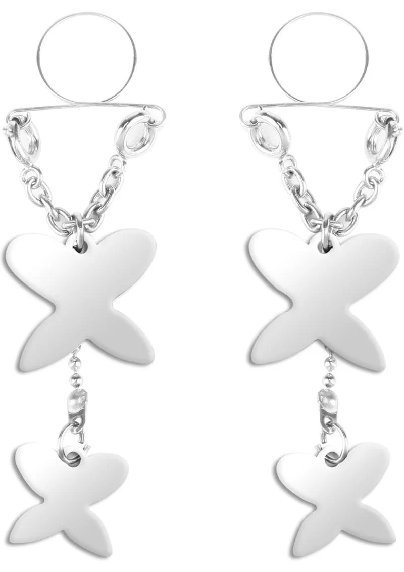 Silver Butterfly Nipple Jewelry
