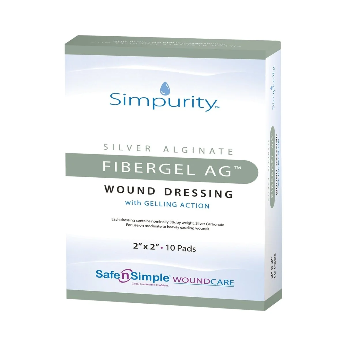 Simpurity Fibergel AG Silver Alginate Dressing