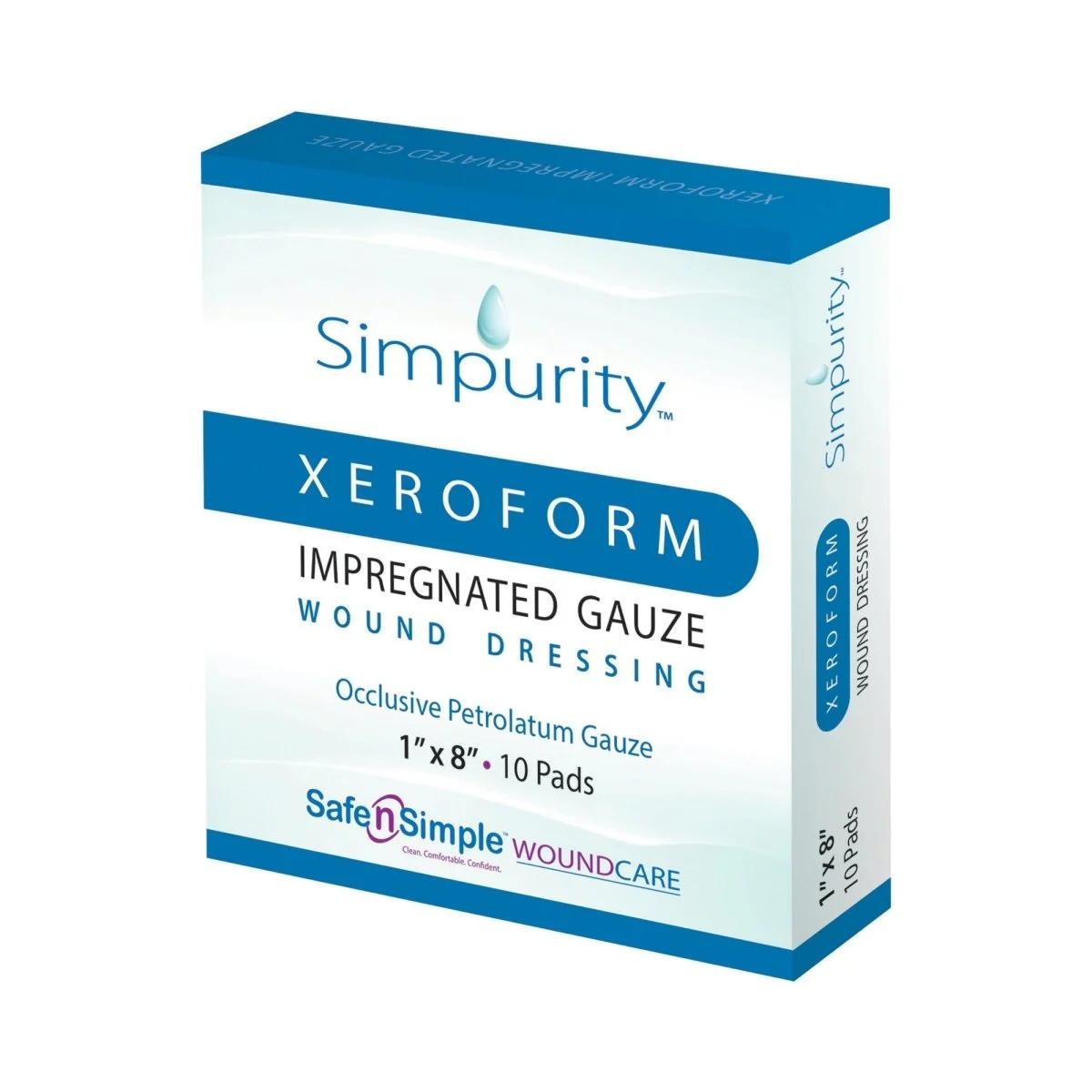 Simpurity XeroForm Impregnated Dressing, 1 x 8 Inch